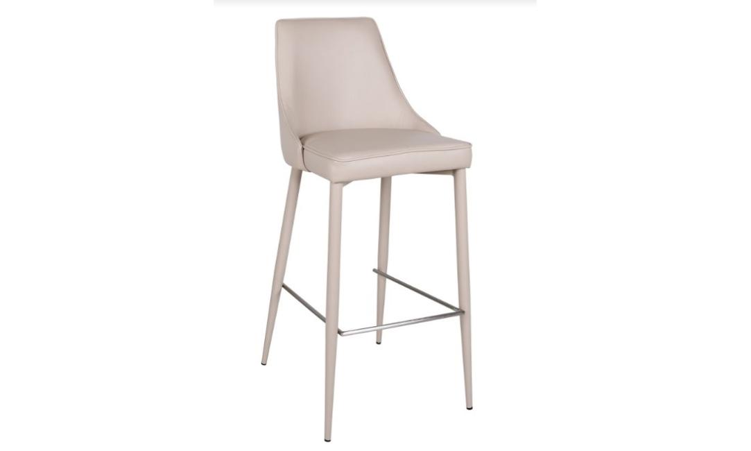 СТУЛ БАРНЫЙ BERLIN ЭКОКОЖА 440X540X970 БЕЖЕВЫЙ NICOLAS