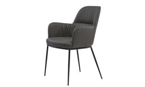 КРЕСЛО SHELDON КОЖЗАМ 600X640X890 ГРАФИТ CONCEPTO