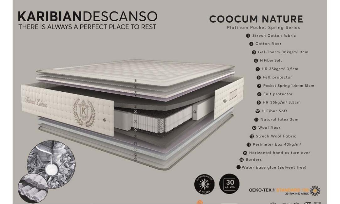 Купить МАТРАС COOCUM NATURE KARIBIAN DESCANSO