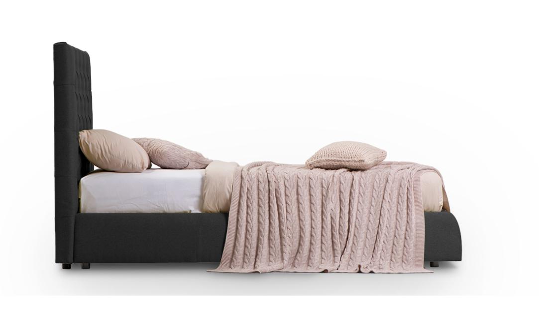 Купить КРОВАТЬ БЕАТРИС 1120x2250x1250 ТЕМНО-СЕРЫЙ BLEST