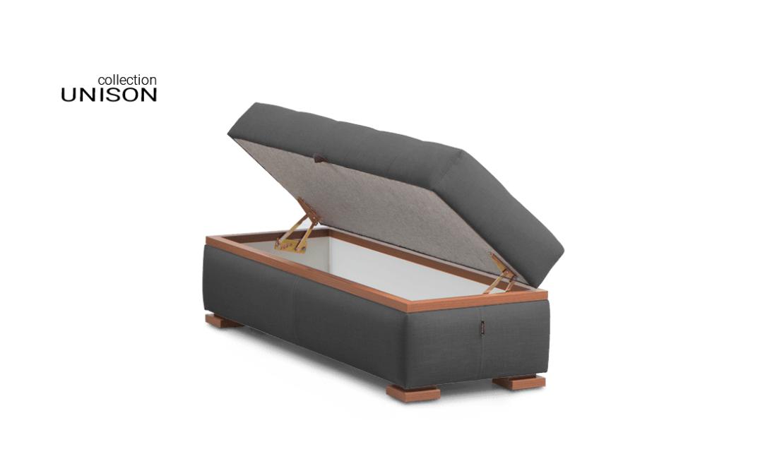 Купить БАНКЕТКА НИКОЛЬ 1280X480X430 ТЕМНО-СЕРЫЙ BLEST