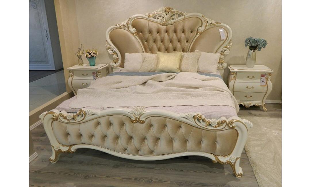 Купить КРОВАТЬ ПАЛЕ РОЯЛЬ 2230x2120x1660 ЗОЛОТО GOLDEN HOUSE