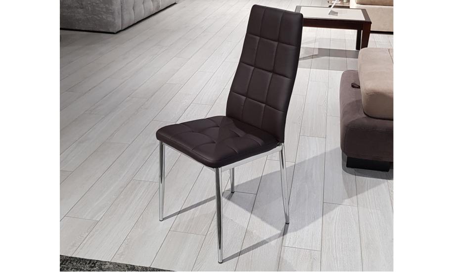 Купить СТУЛ DC 201F КОЖЗАМ 400X500X980 КОРИЧНЕВЫЙ DAO SUN 
