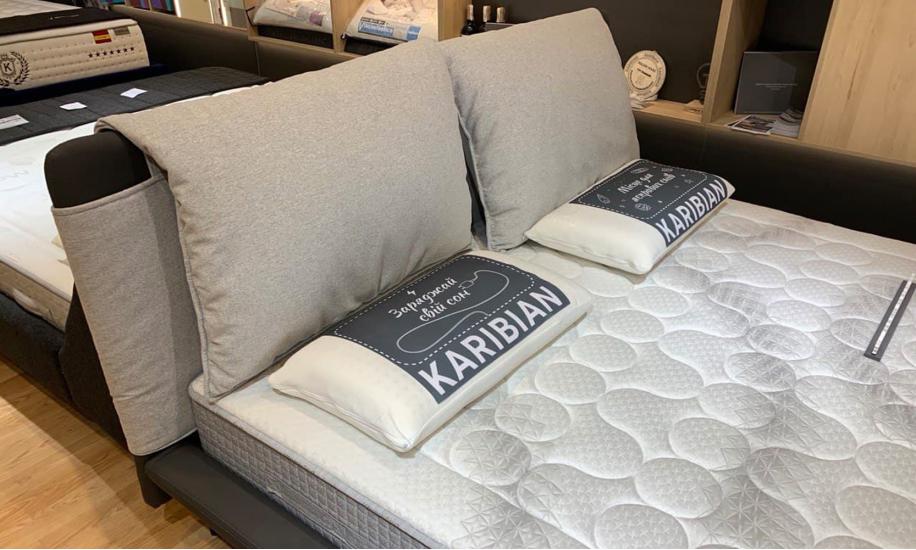 Купить КРОВАТЬ ANGELO 2200x2100x1050 СЕРЫЙ A&C HOME