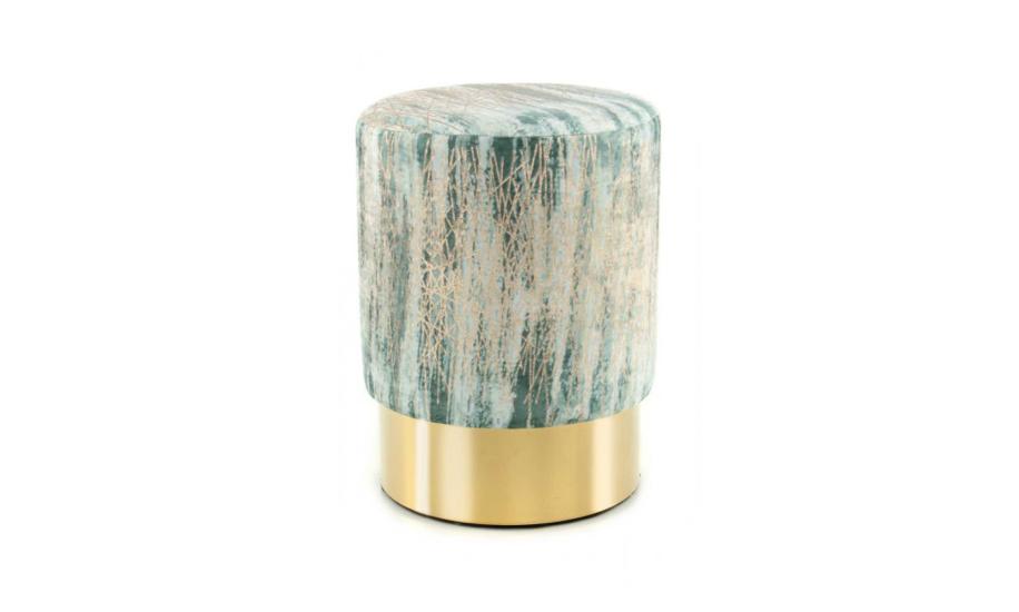 Купить ПУФ CARAMEL 460Х350 ЗЕЛЕНЫЙ/ЗОЛОТОЙ ARHOME