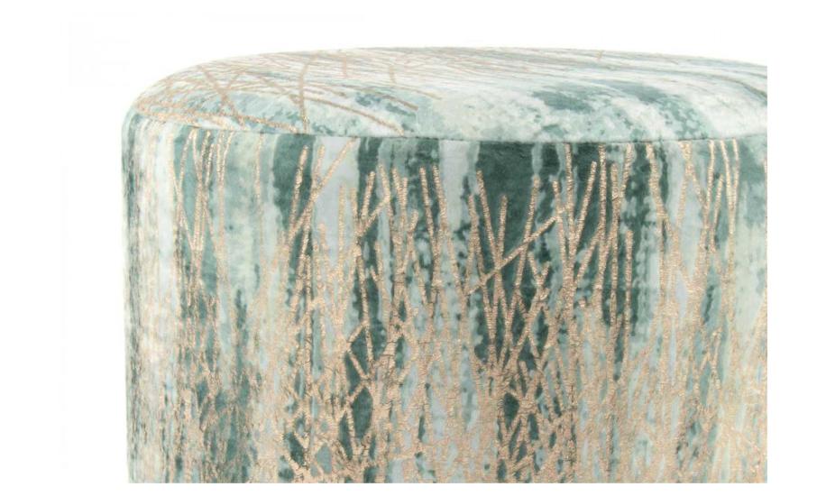 Купить ПУФ CARAMEL 460Х350 ЗЕЛЕНЫЙ/ЗОЛОТОЙ ARHOME