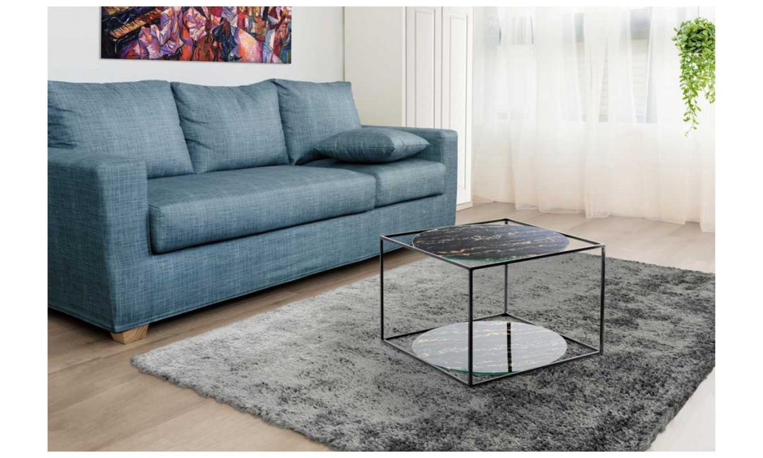 Купити  СТІЛ ЖУРНАЛЬНИЙ CUBE 500x500х360 ЧОРНИЙ ARHOME