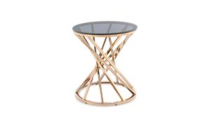 СТОЛ ЖУРНАЛЬНЫЙ FAVOR 400x420 СЕРЫЙ/РОЗОВОЕ ЗОЛОТО ARHOME