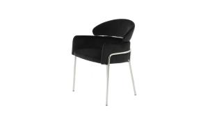 СТУЛ OSLO 570X580X790 ЧЕРНЫЙ/ХРОМ ARHOME