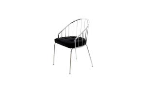СТІЛЕЦЬ PALMIRA 510X510X830 ЧОРНИЙ/ХРОМ ARHOME