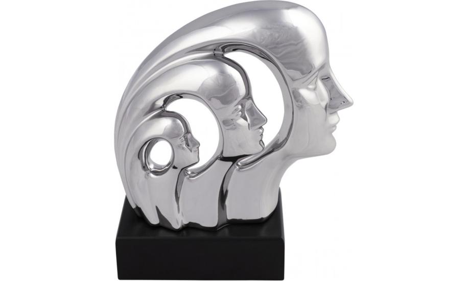 Купить СКУЛЬПТУРА FACES 165x190x70 SILVER ARHOME