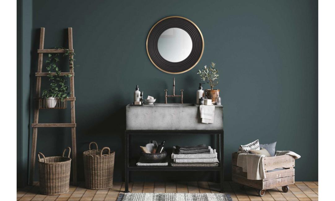 Купити ДЗЕРКАЛО  ROUND 825 510x30 GOLD/BLACK ARHOME