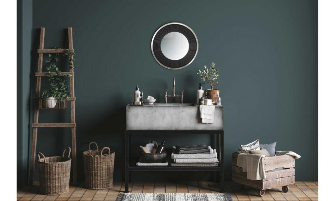 Купити ДЗЕРКАЛО  ROUND 725 380x30 SILVER/BLACK ARHOME