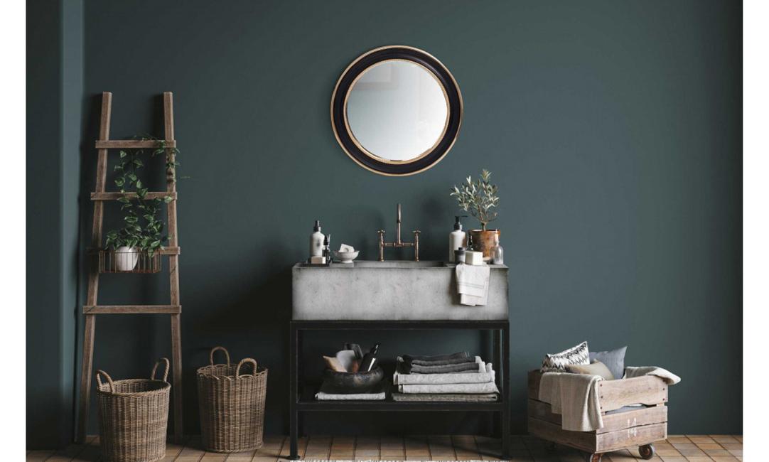 Купити ДЗЕРКАЛО  ROUND 625 580x40 GOLD/BLACK ARHOME
