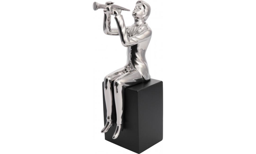 Купити СКУЛЬПТУРА  TROMBONE PLAYER 90x110x340 SILVER ARHOME